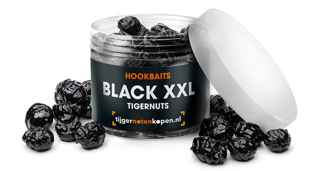 Schwarze XXL Tigern&uuml;sse Hookbaits *6